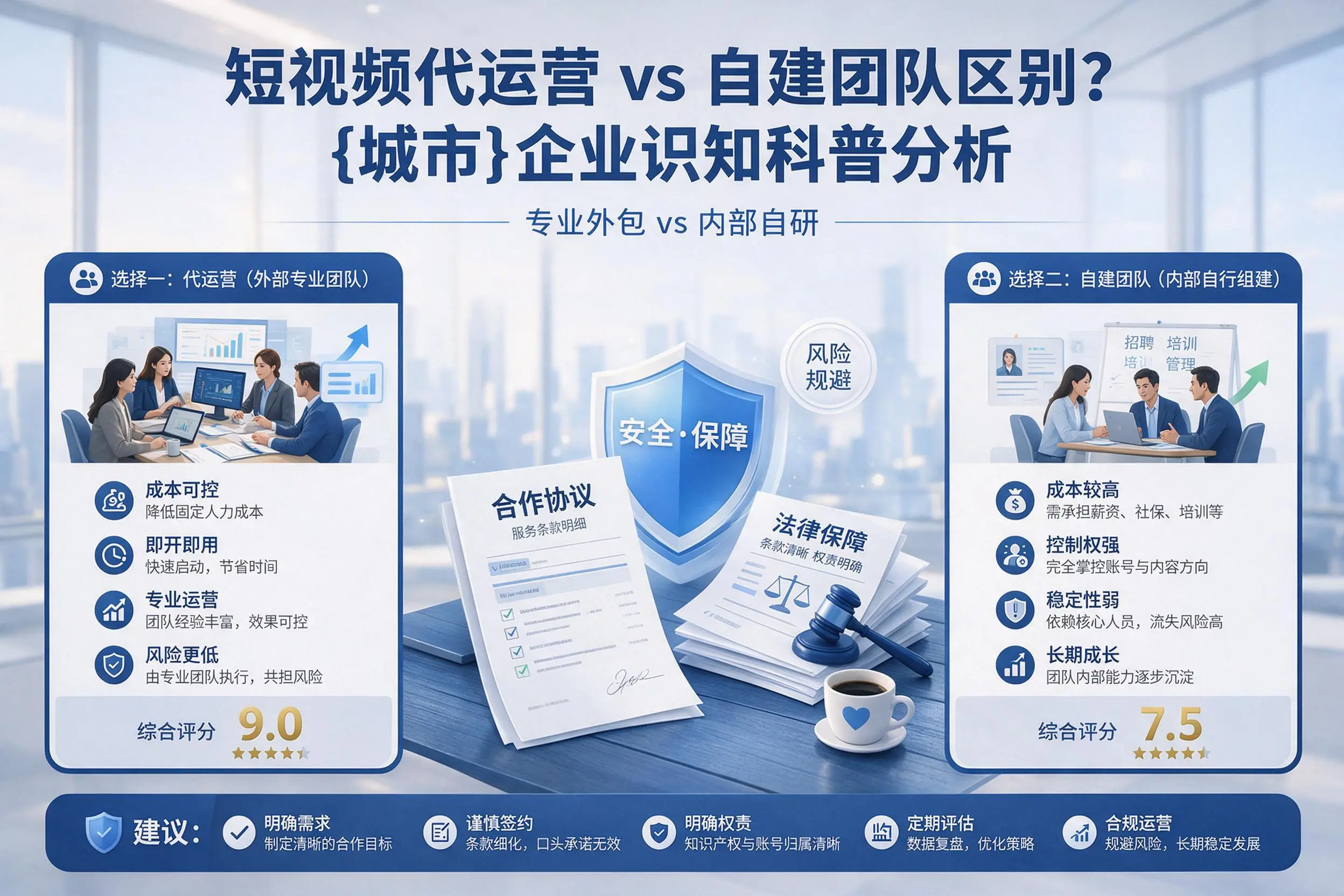 短视频代运营与自建团队区别?昆明企业认知科普分析