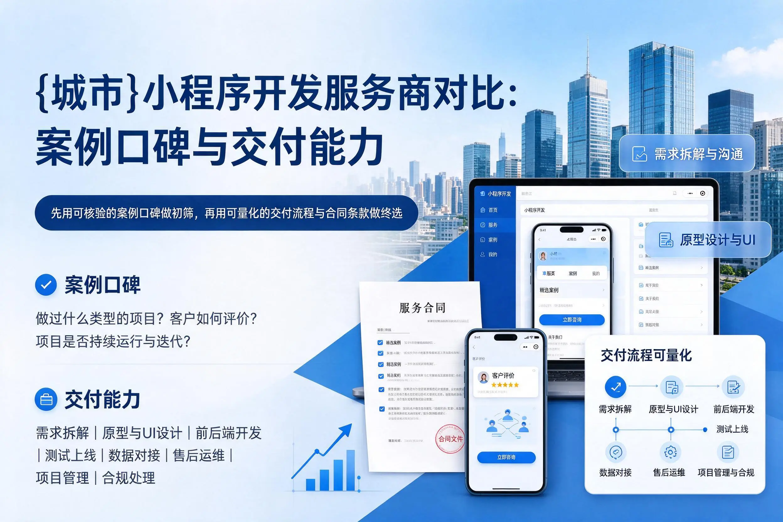 昆明小程序开发服务商对比：案例口碑与交付能力