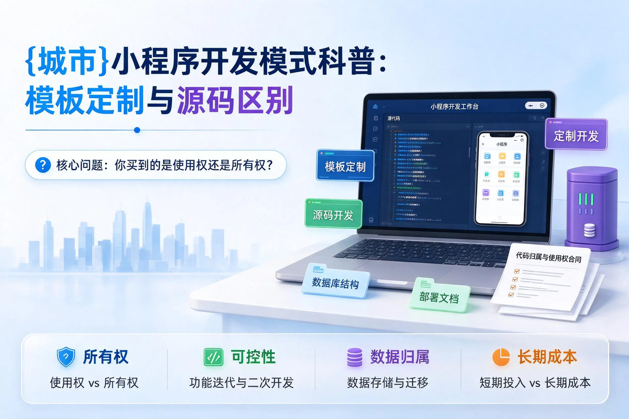 昆明小程序开发模式科普：模板定制与源码区别