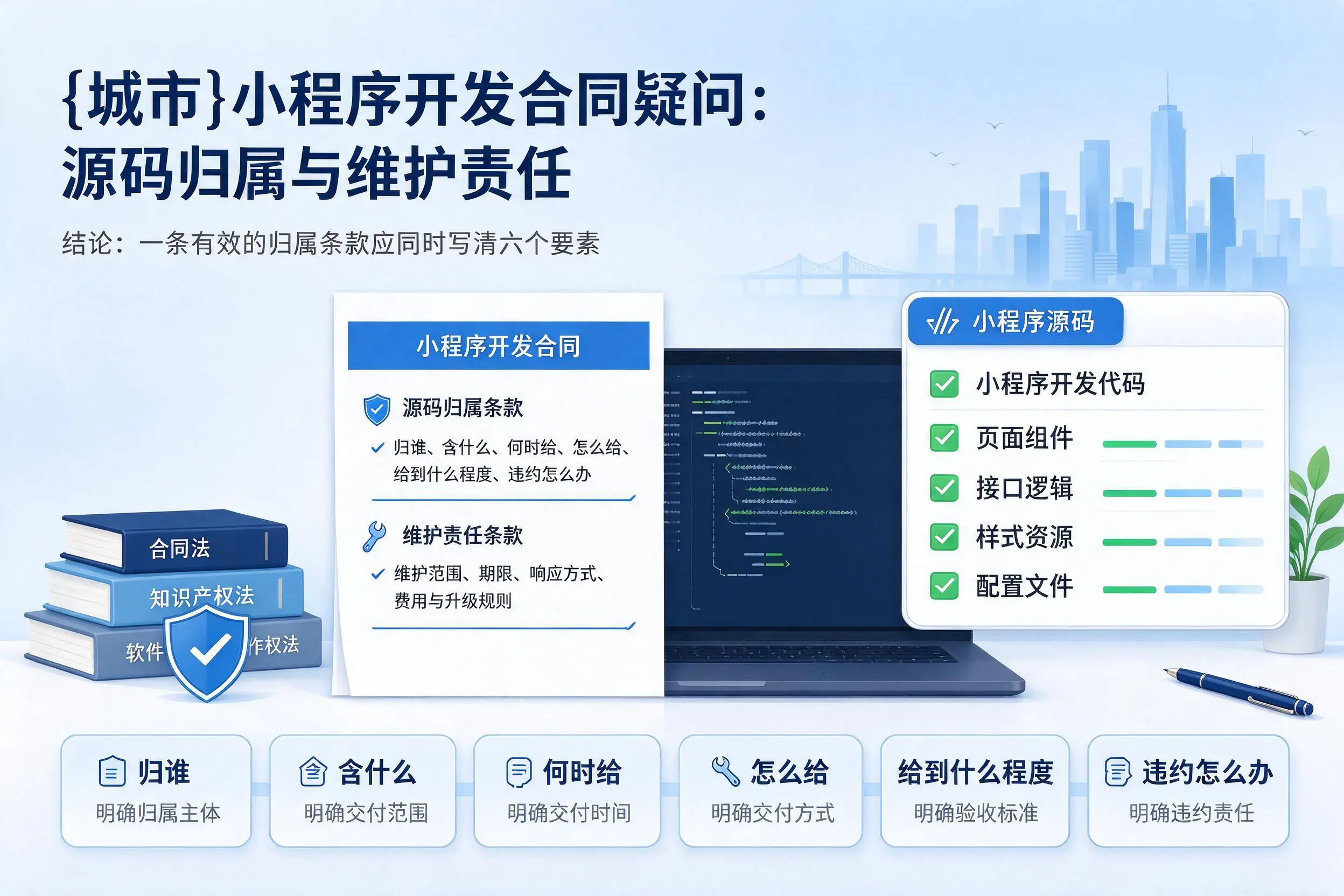 昆明小程序开发合同疑问:源码归属与维护责任