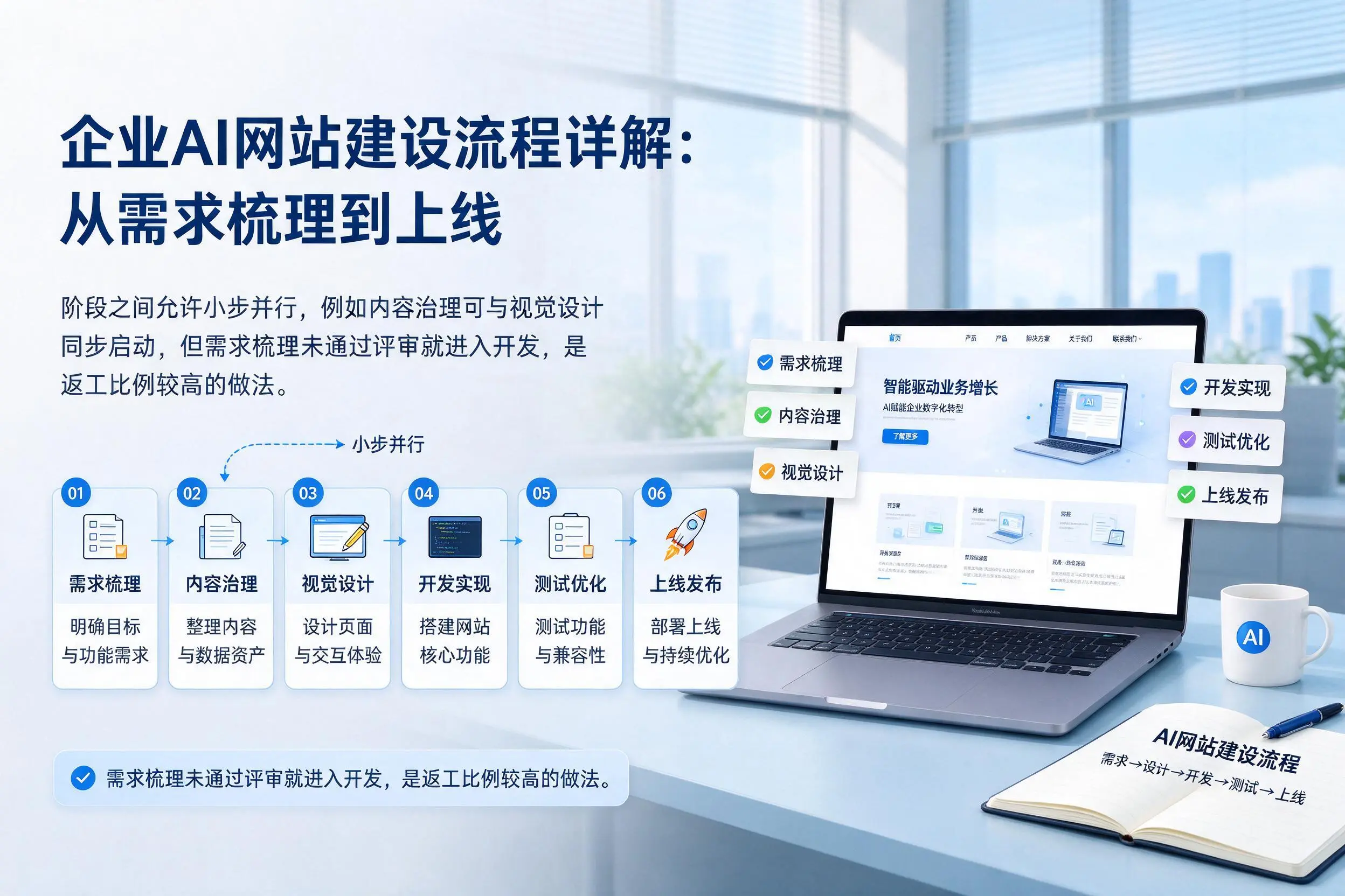 昆明企业AI网站建设流程详解：从需求梳理到上线