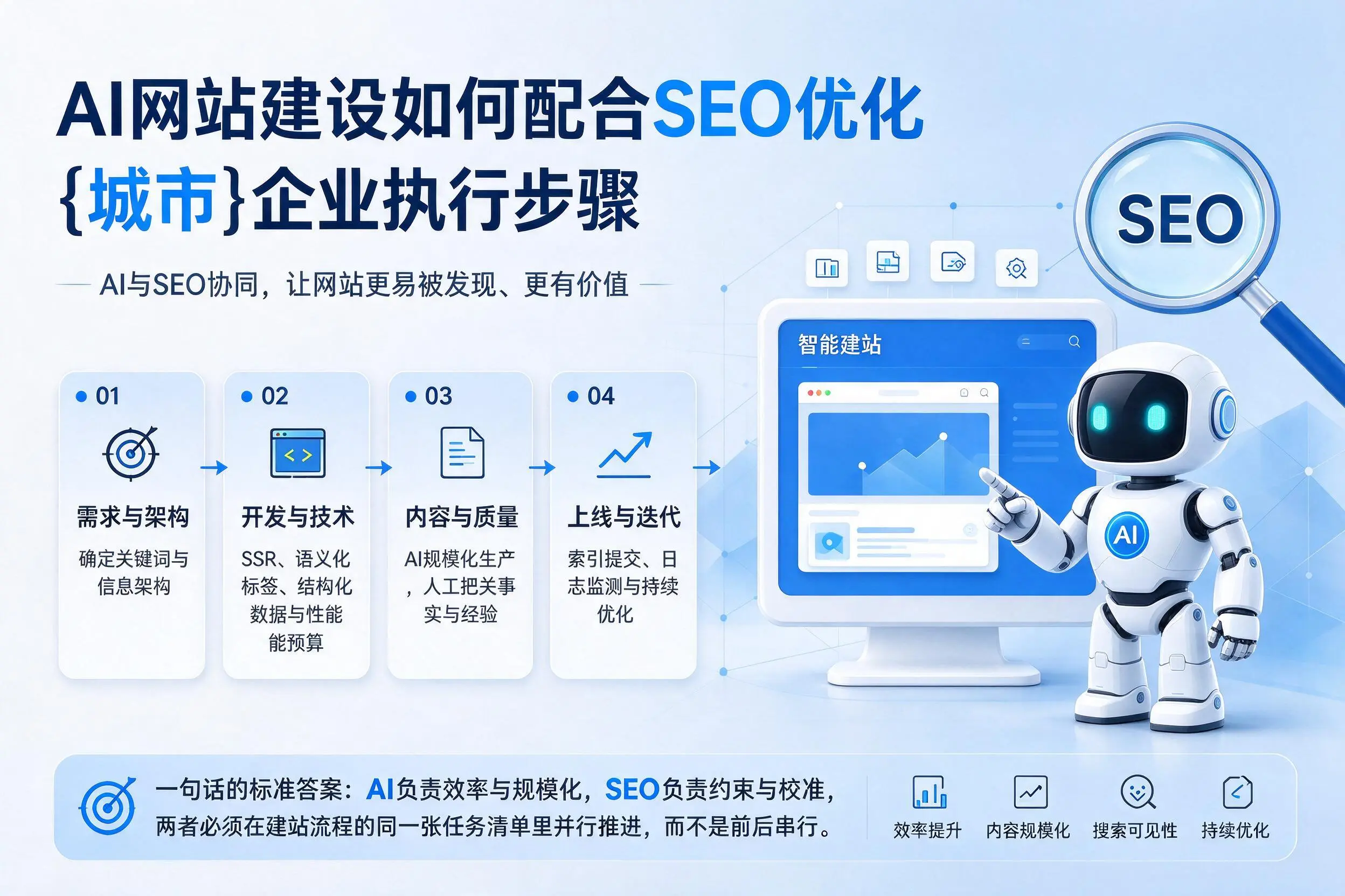 AI网站建设如何配合SEO优化，昆明企业执行步骤