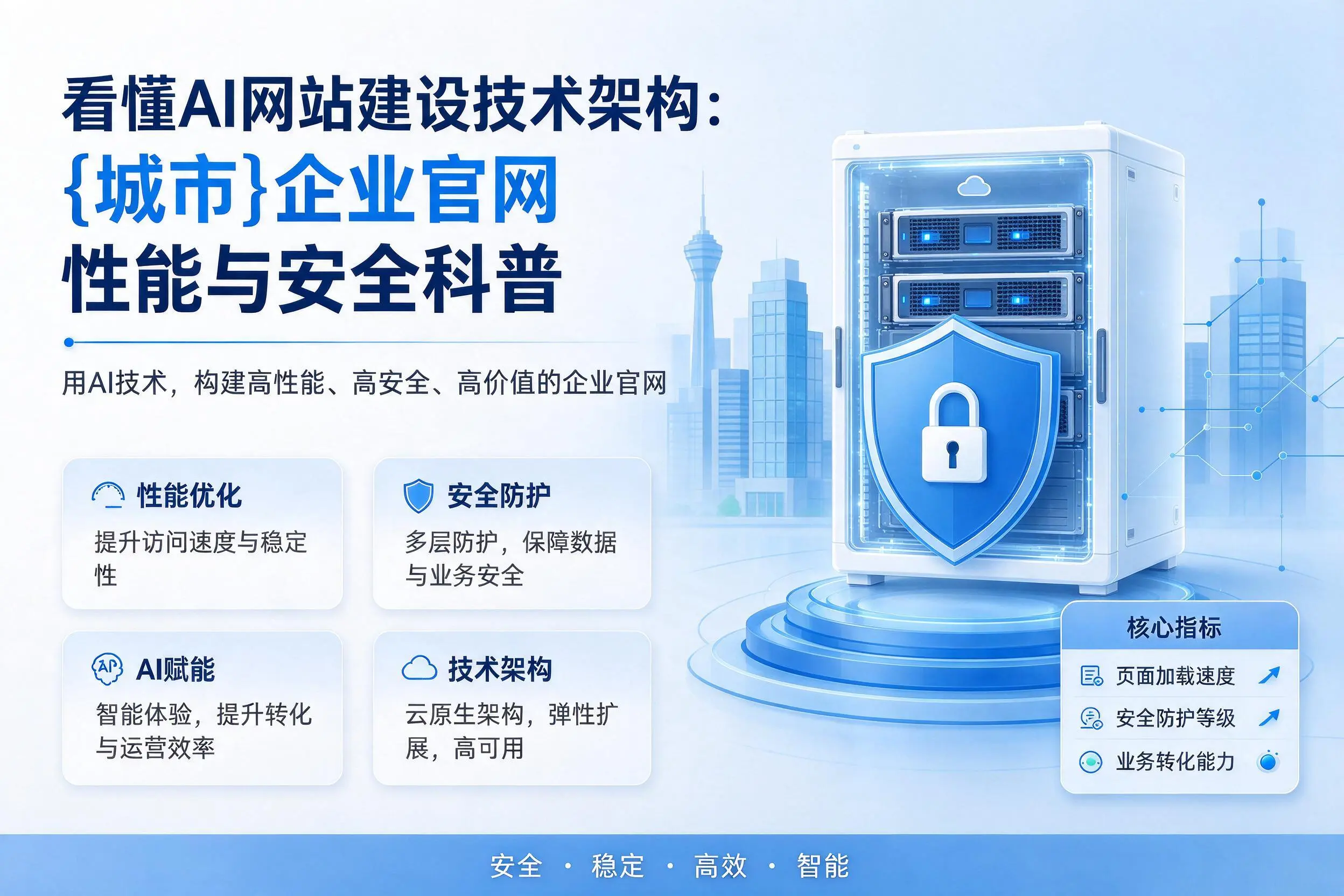 看懂AI网站建设技术架构:昆明企业官网性能与安全科普