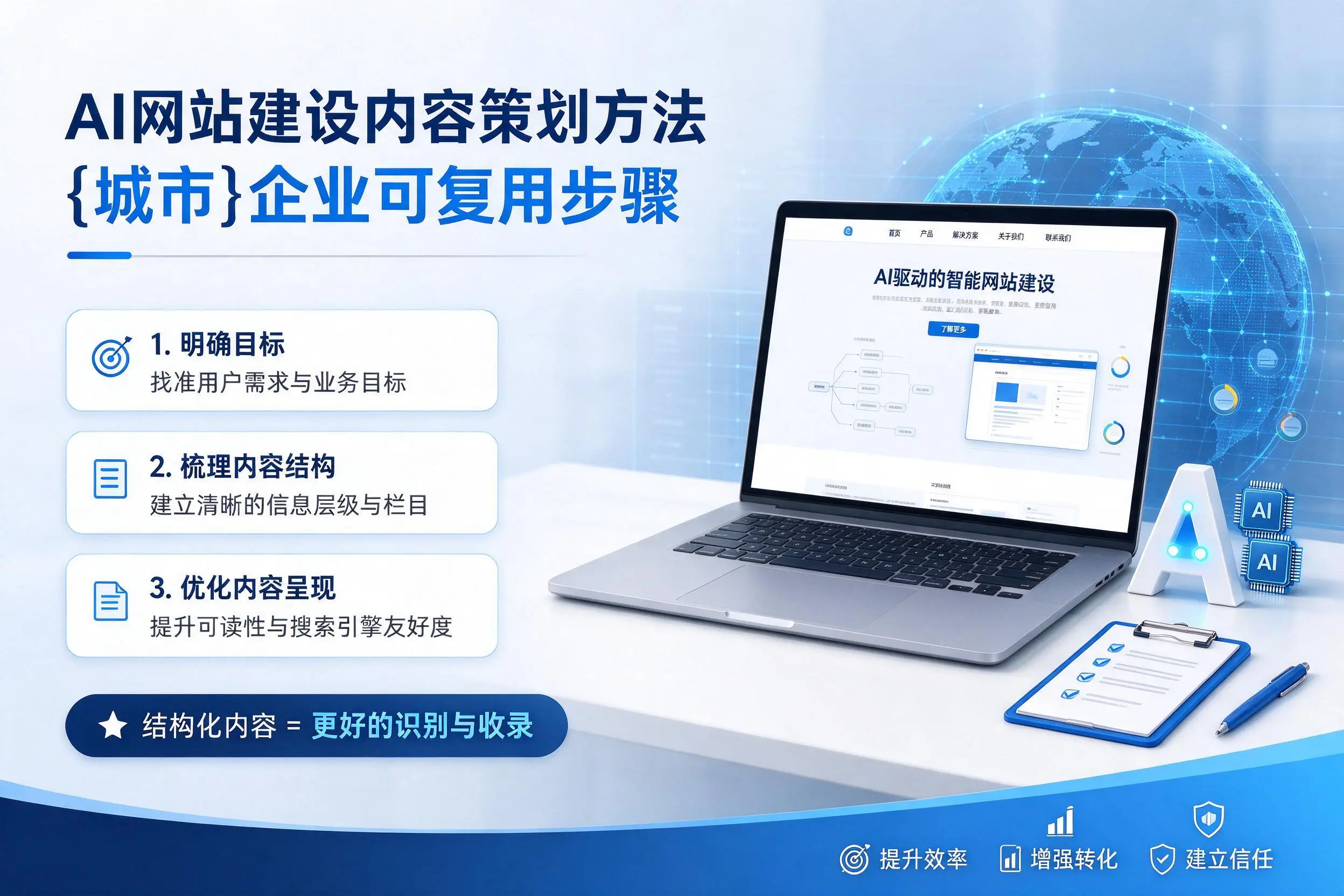 AI网站建设内容策划方法，昆明企业可复用步骤