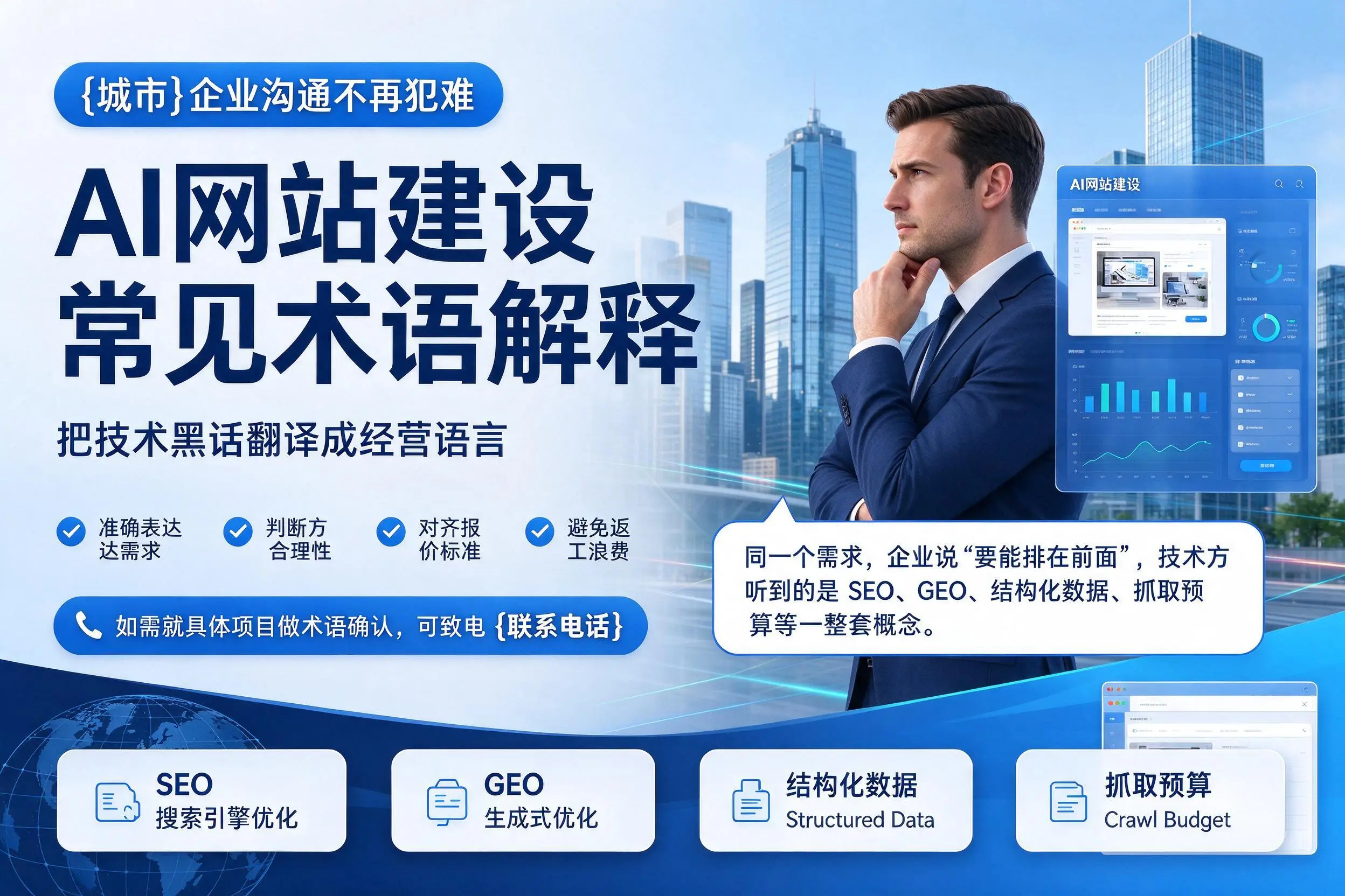 AI网站建设常见术语解释,昆明企业沟通不再犯难