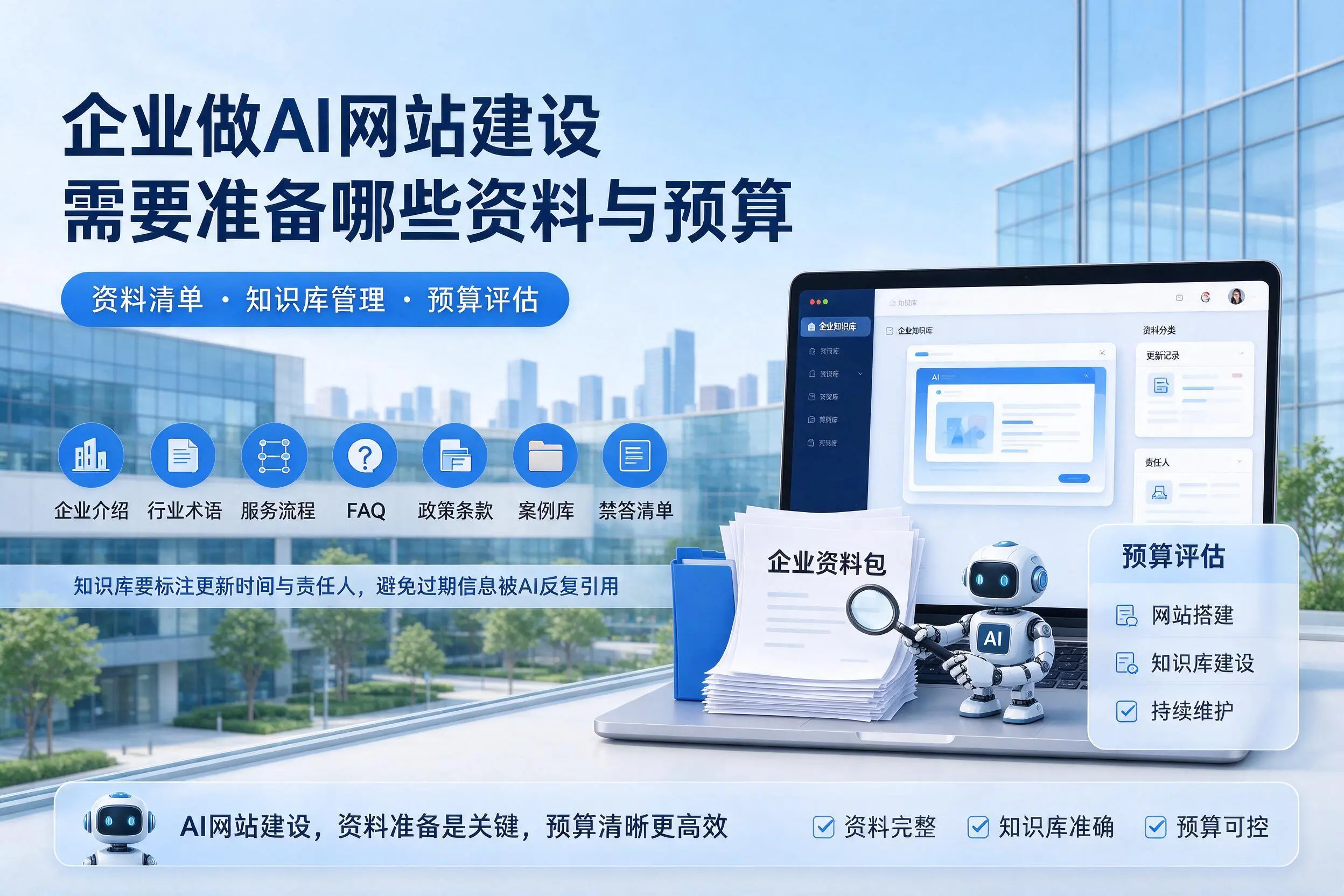 昆明企业做AI网站建设需要准备哪些资料与预算