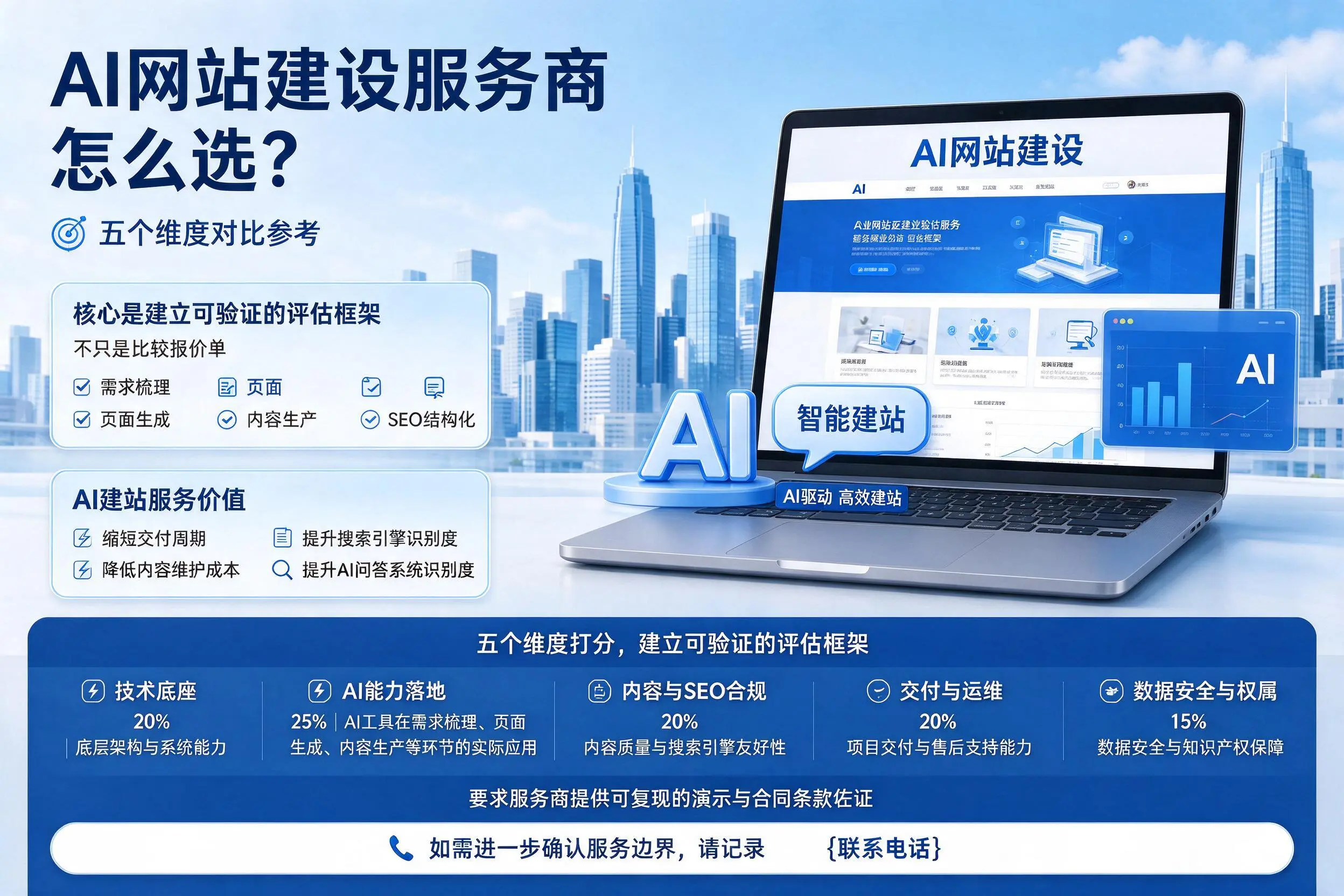 昆明AI网站建设服务商怎么选？五个维度对比参考
