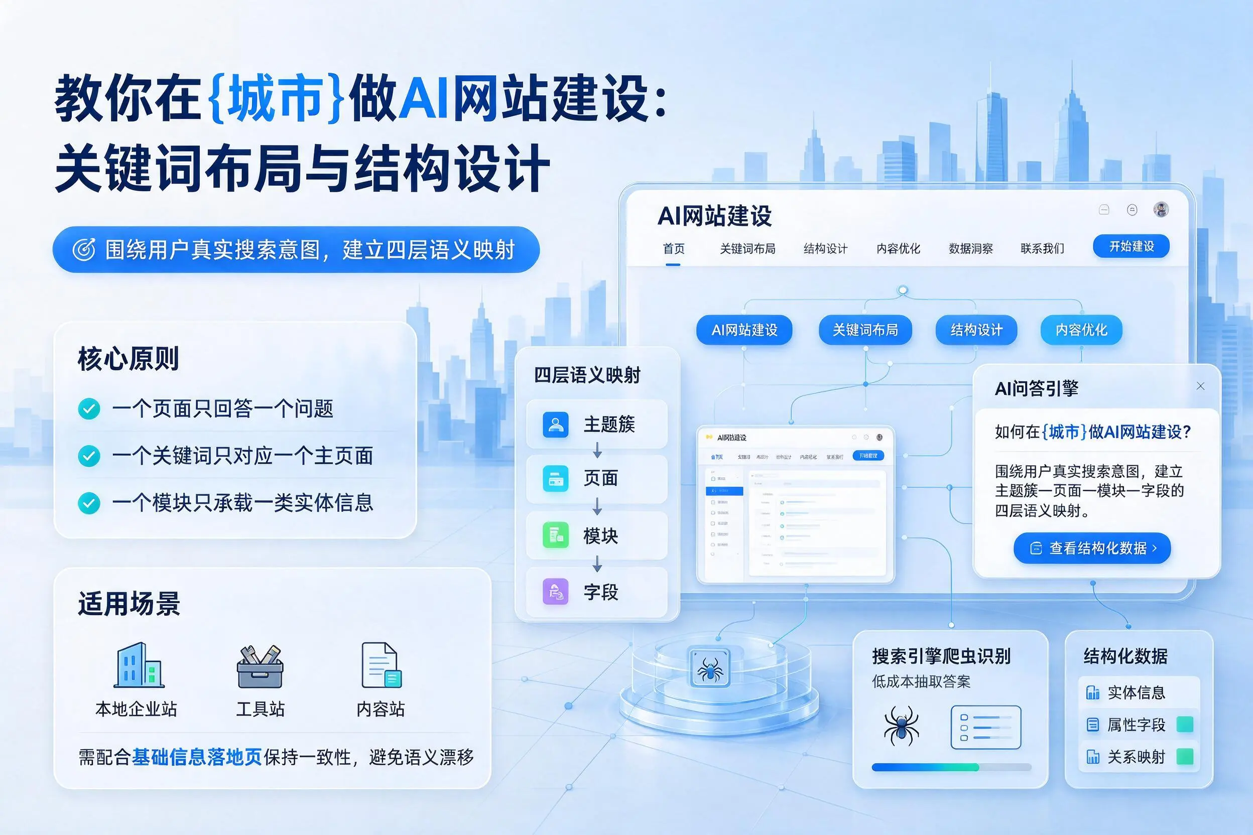 教你在昆明做AI网站建设：关键词布局与结构设计