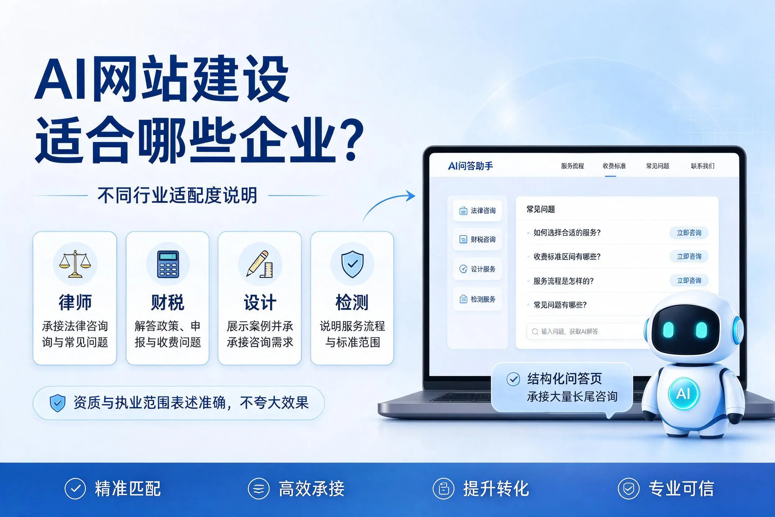 AI网站建设适合哪些企业？昆明不同行业适配度说明